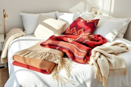 chic throw blanket styling