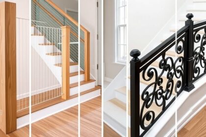 contemporary stair railing designs