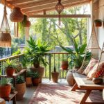 bohemian inspired balcony decor