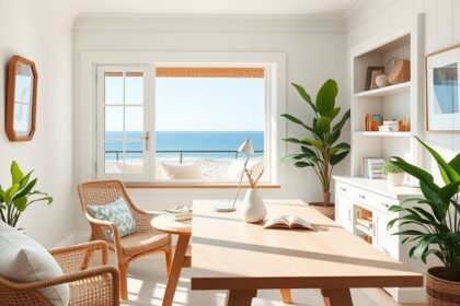 breezy coastal workspace decor