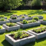 elegant stone garden beds