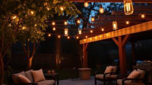 stunning outdoor string lighting