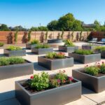 stylish metal garden beds