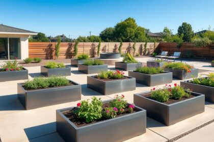 stylish metal garden beds