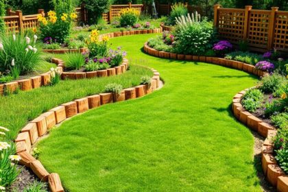 wooden garden edging ideas