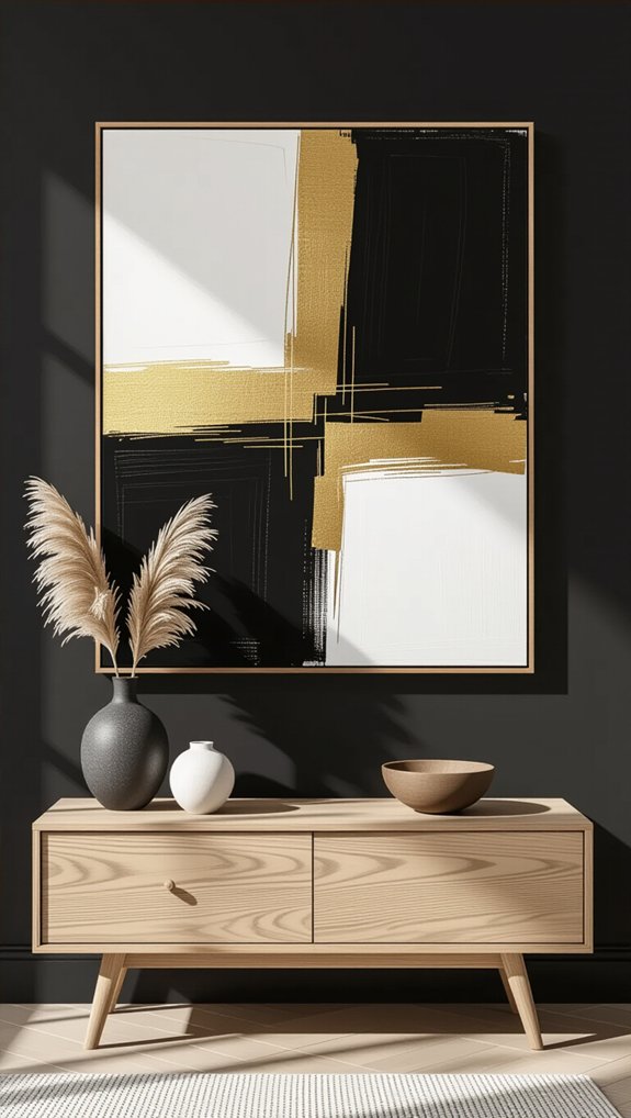 accent wall art display