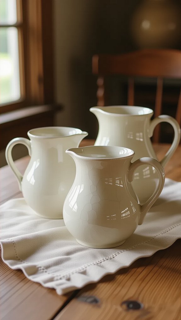 antique pitchers add charm