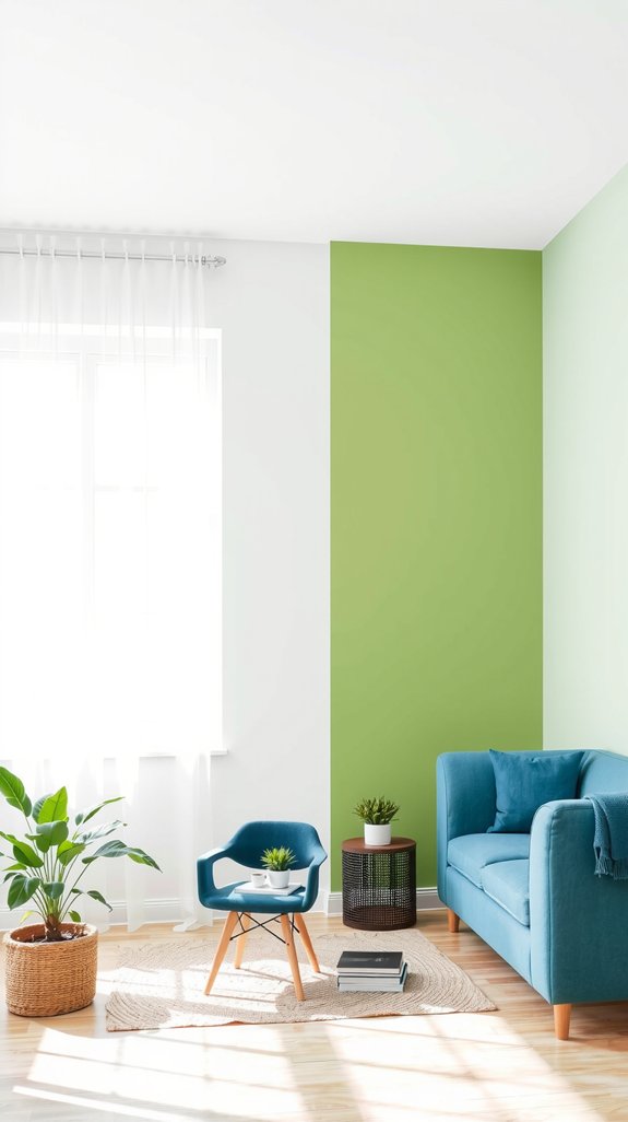 blue green color blocking techniques