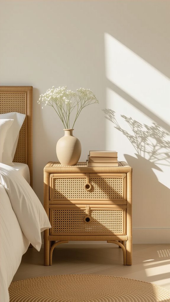 bohemian woven nightstand charm