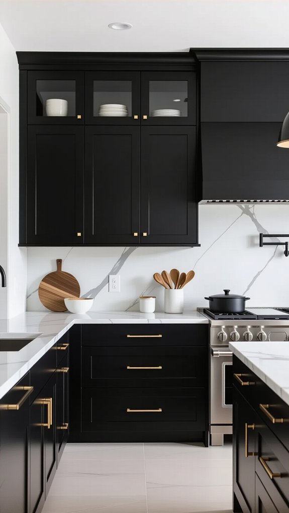 22 Kitchen Cabinet Color Ideas for Modern and Timeless Style 10 bold black cabinet elegance