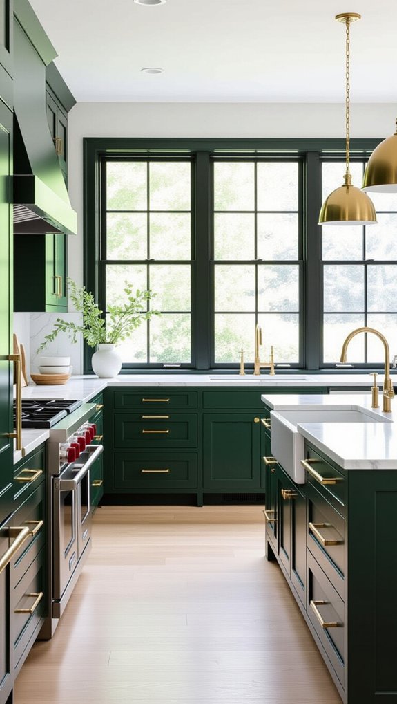 22 Kitchen Cabinet Color Ideas for Modern and Timeless Style 13 bold luxurious emerald cabinets