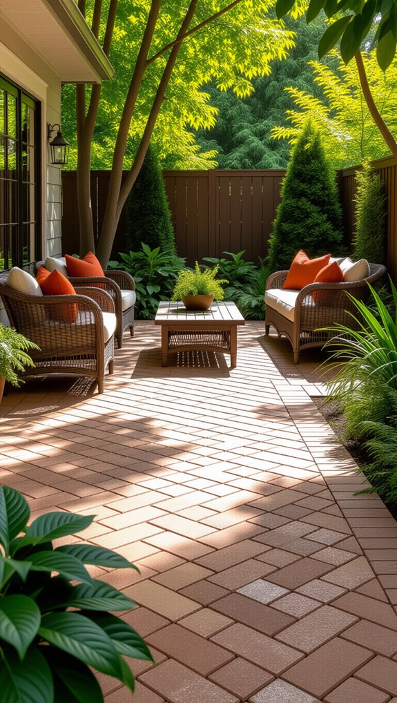 brick paver patio layout