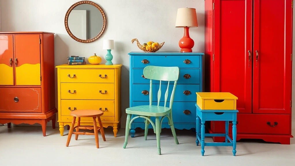 bright colorful furniture accents