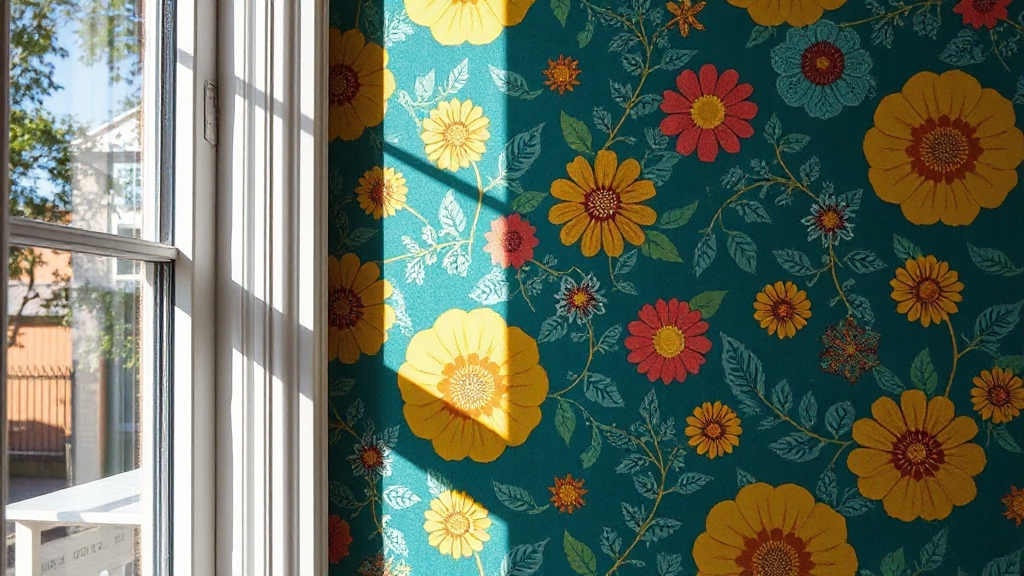 bright patterned wallpaper benefits