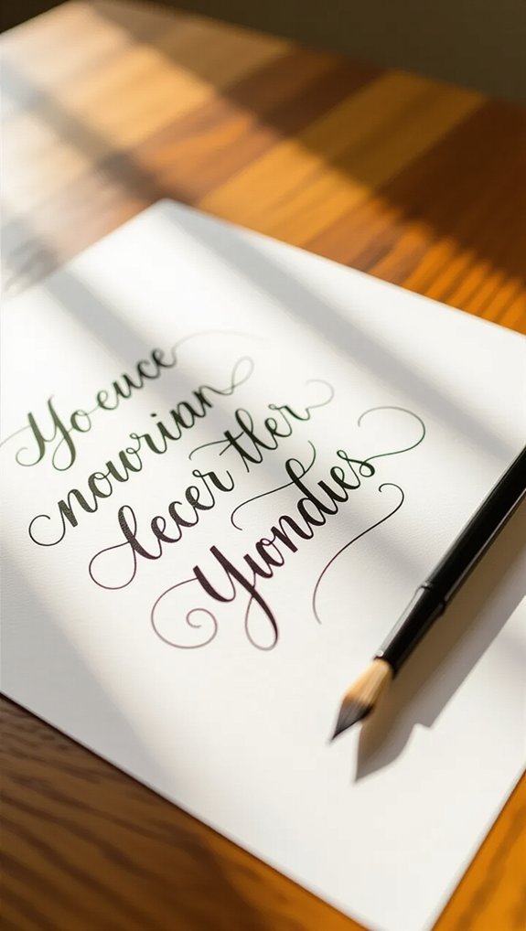 brush pen calligraphy practice