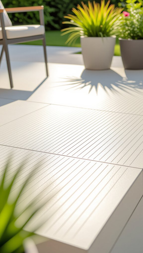 budget friendly textured patio