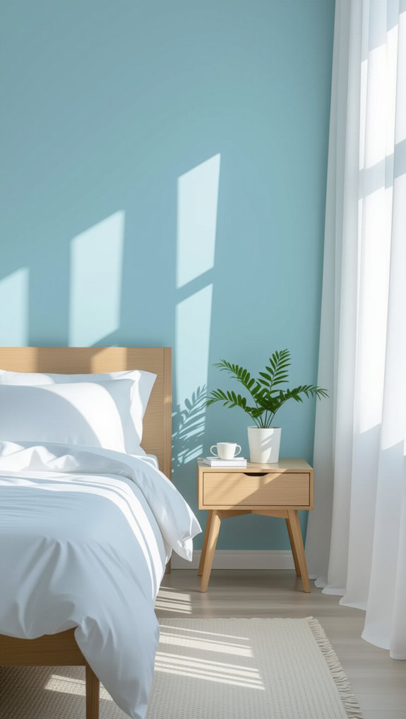 calming light sky blue