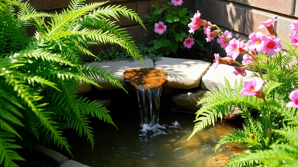 calming small water fountain