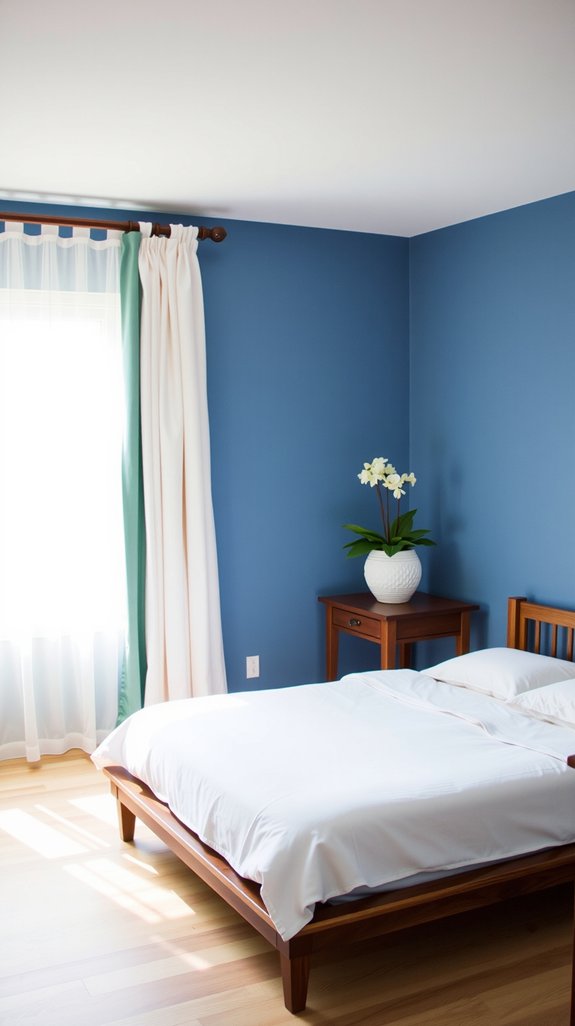 cerulean blue bedroom serenity