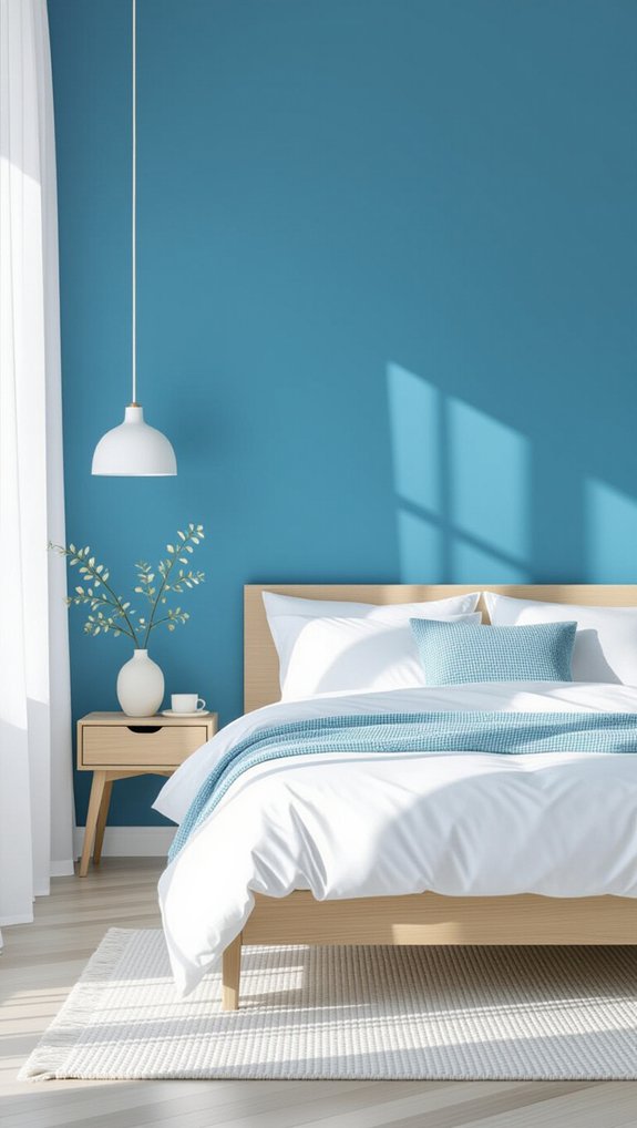 cerulean blue bedroom serenity