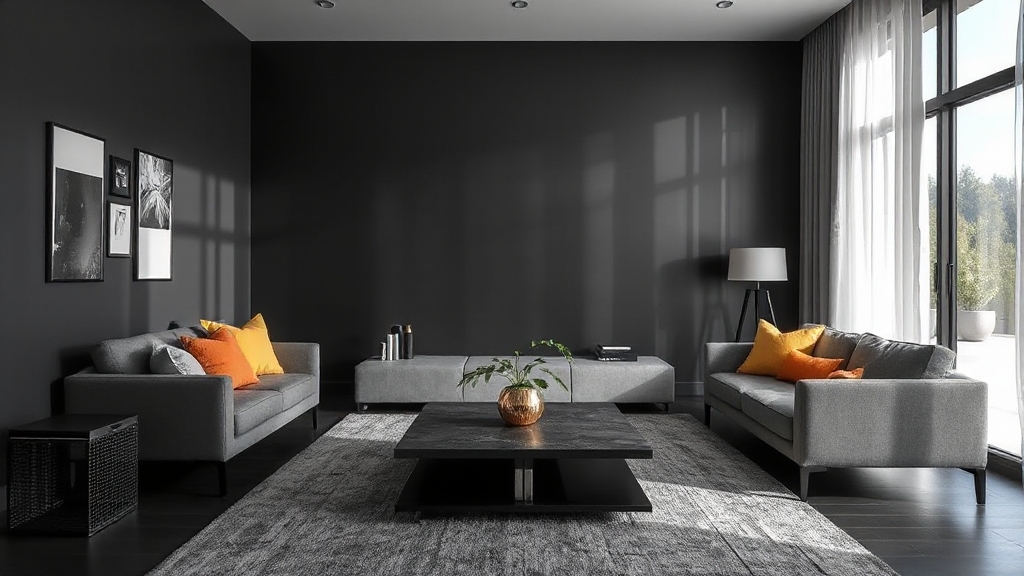 charcoal finish enhances elegance