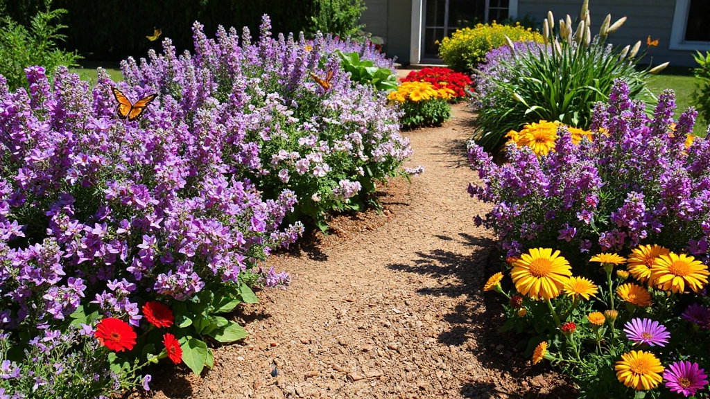 charming colorful border flower beds