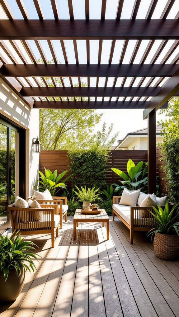 charming shaded outdoor room
