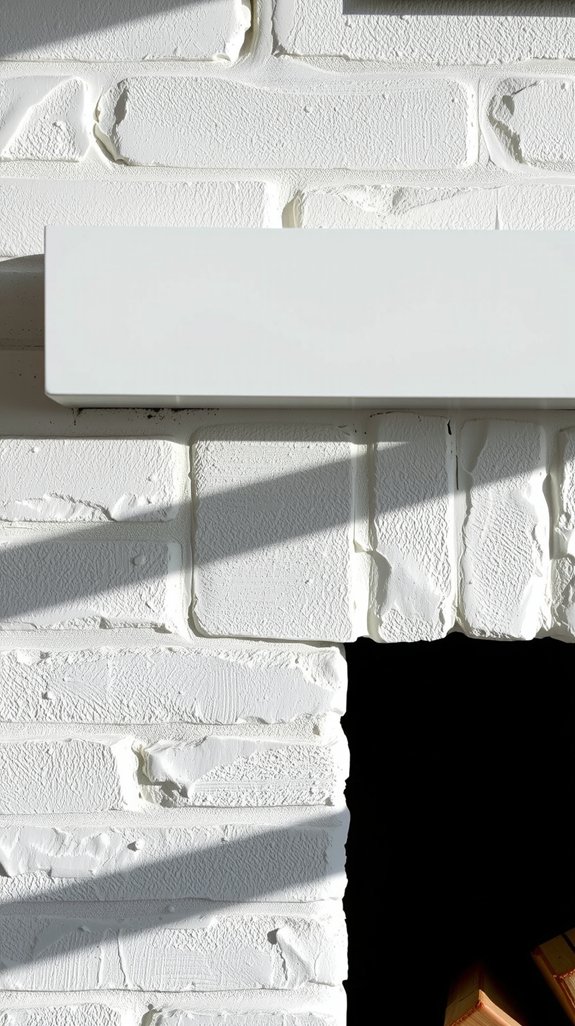 charming whitewashed fireplace transformation