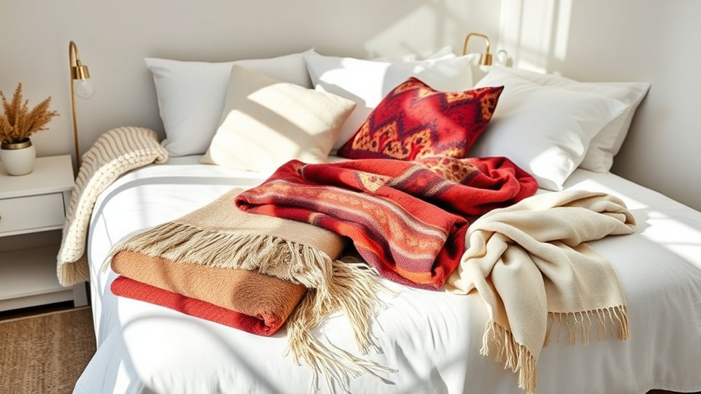 chic throw blanket styling