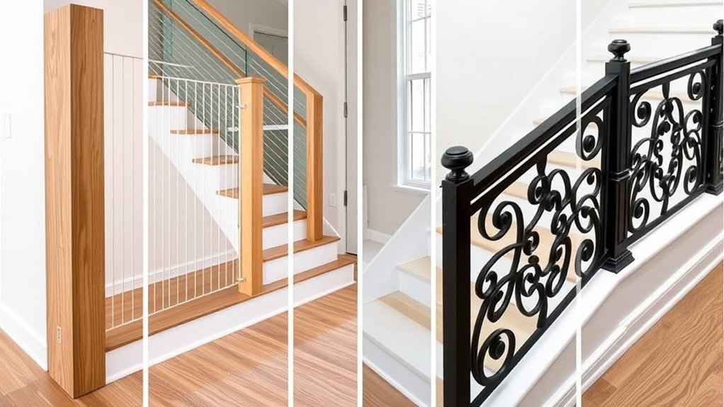 contemporary stair railing designs