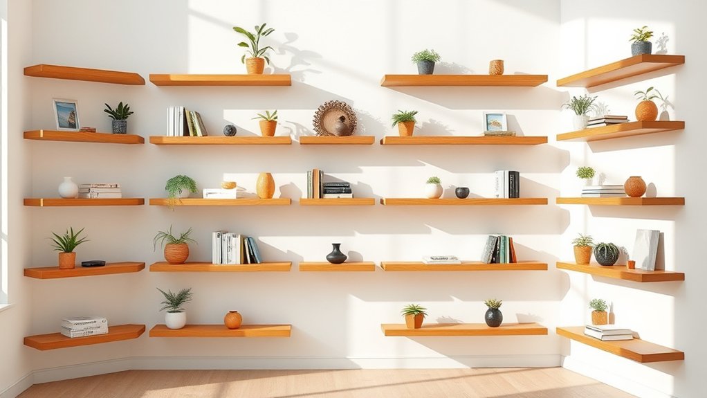 corner shelves for organization