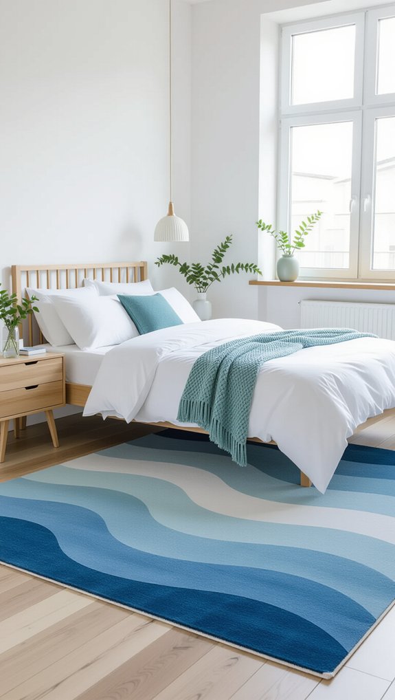 cozy blue toned area rug