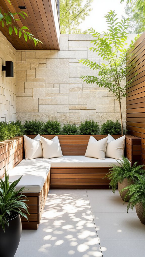 cozy built in bench seating