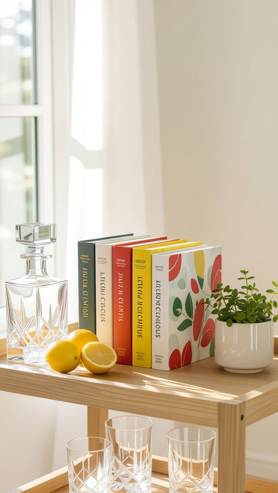 cozy cocktail book display