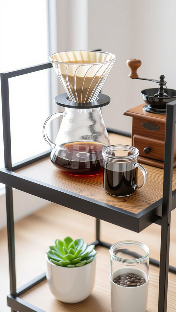 cozy coffee station setup