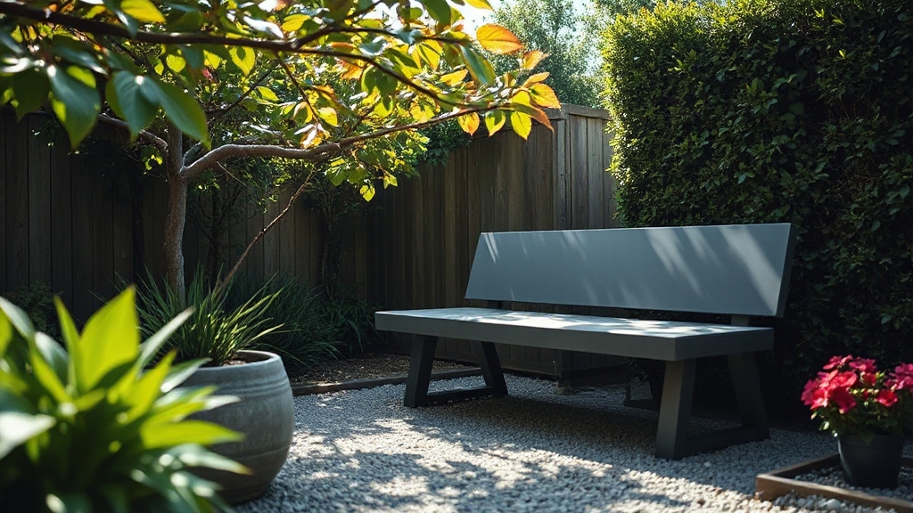 cozy compact outdoor bench