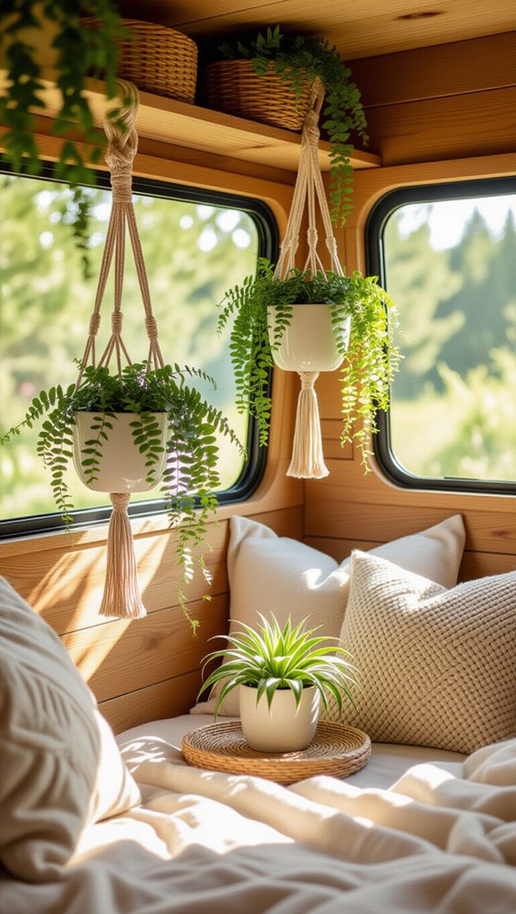 cozy hanging greenery decor