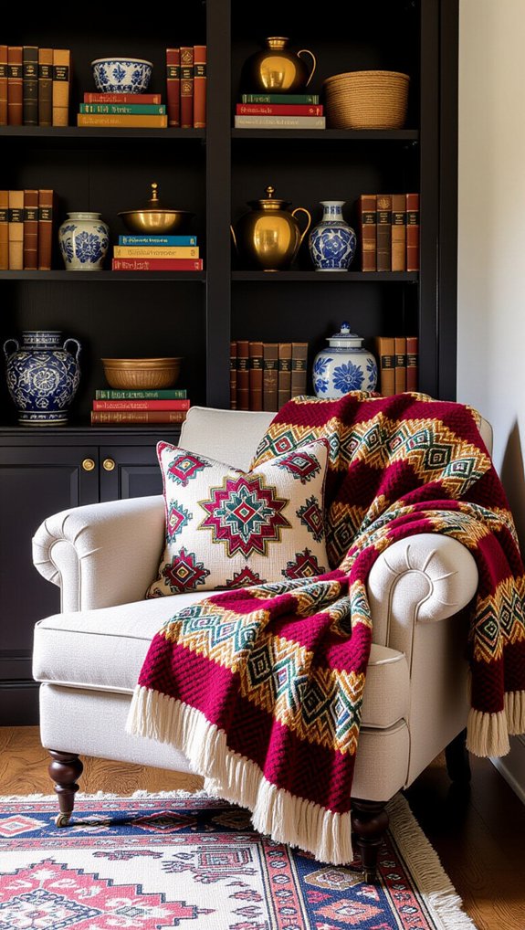 cozy layered textile throws