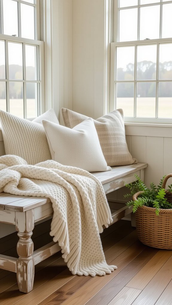 cozy layered textiles enhance comfort