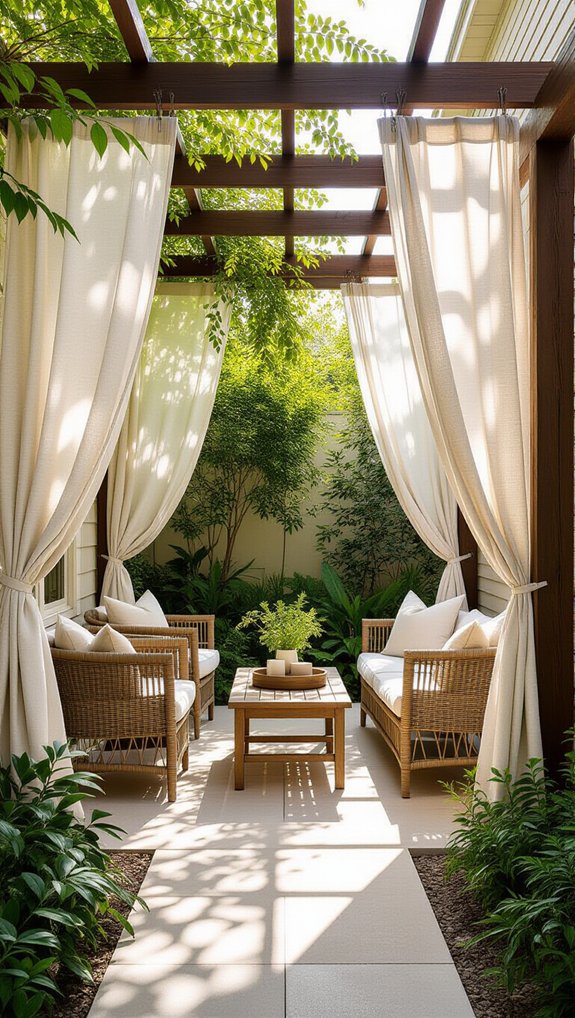 cozy outdoor privacy curtains