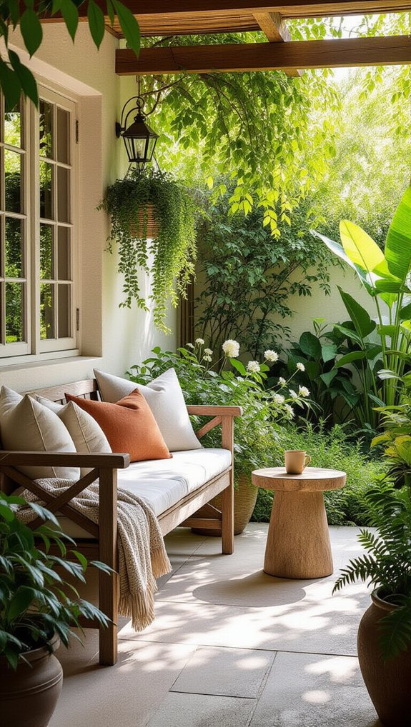 cozy outdoor seating nook