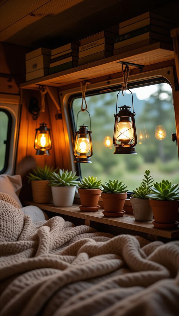 cozy vintage battery lanterns