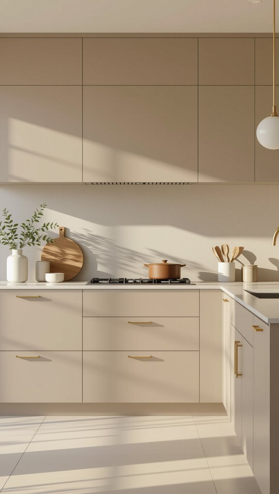 22 Kitchen Cabinet Color Ideas for Modern and Timeless Style 12 cozy warm taupe cabinets