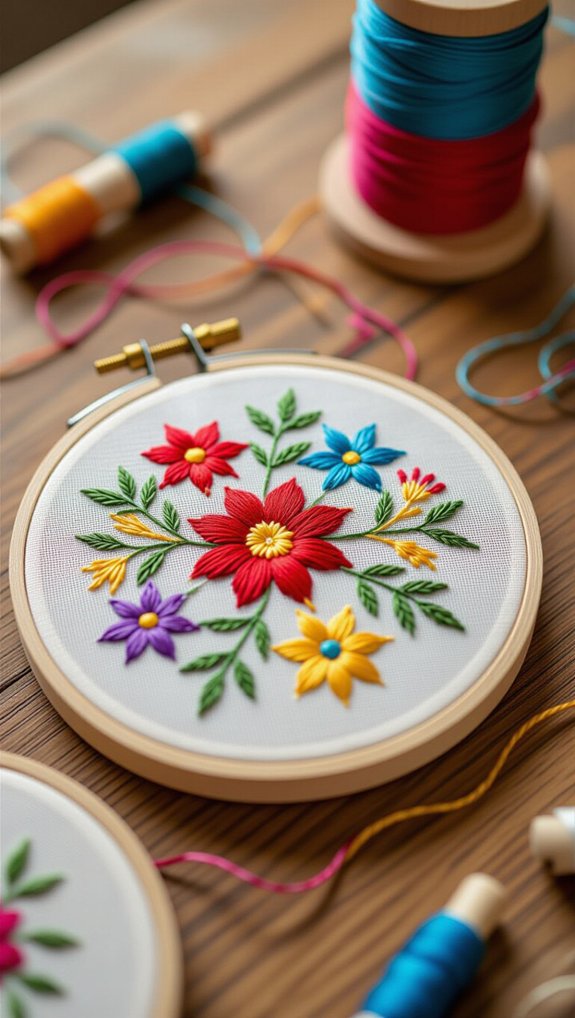 creative embroidery hoop art