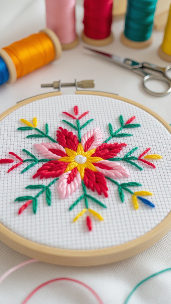 cross stitching seasonal patterns creatively