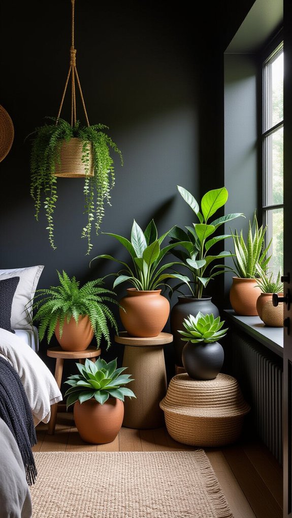 curated potted plant collection