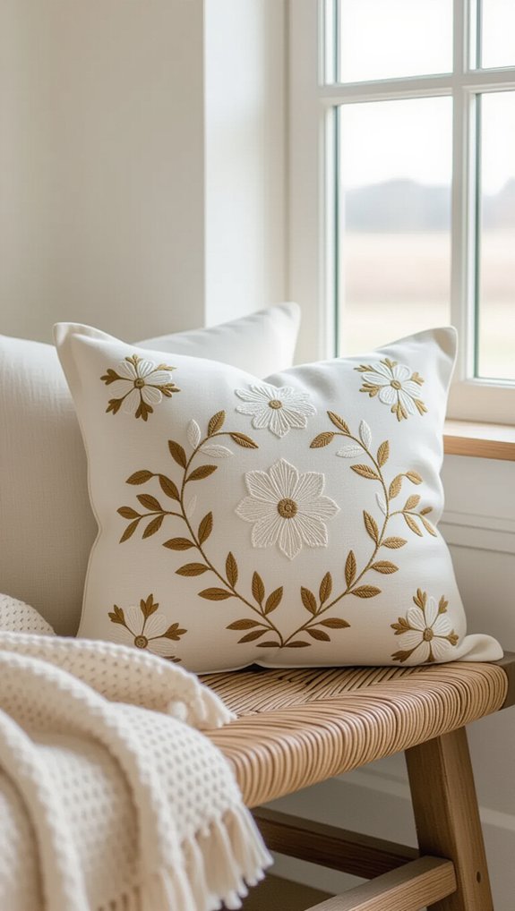 custom embroidered pillow covers