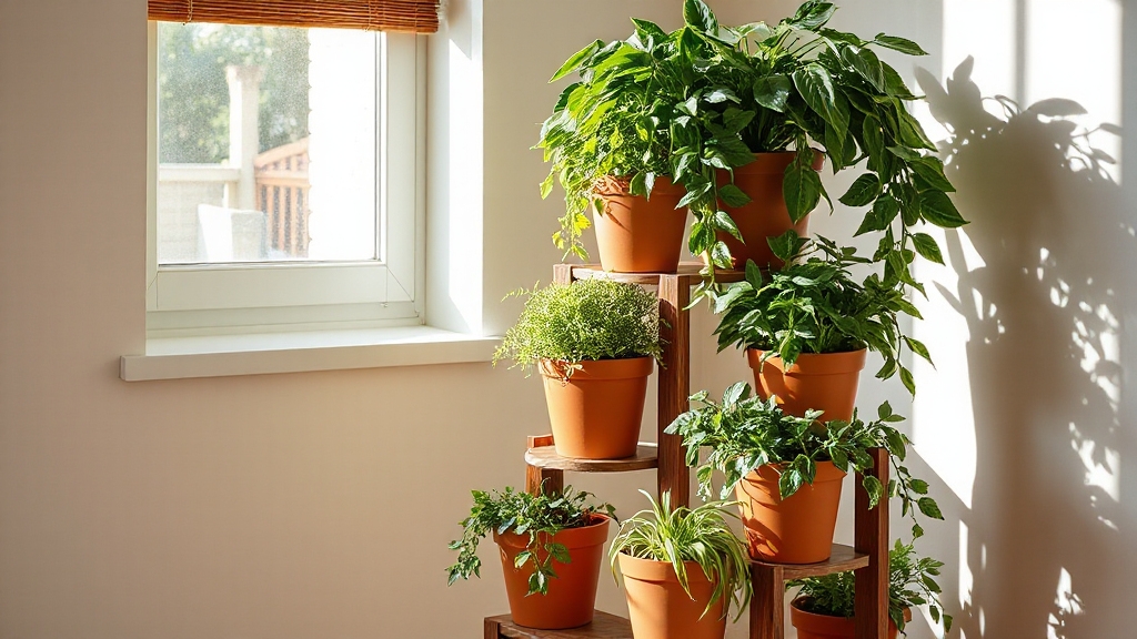 customized staggered plant display