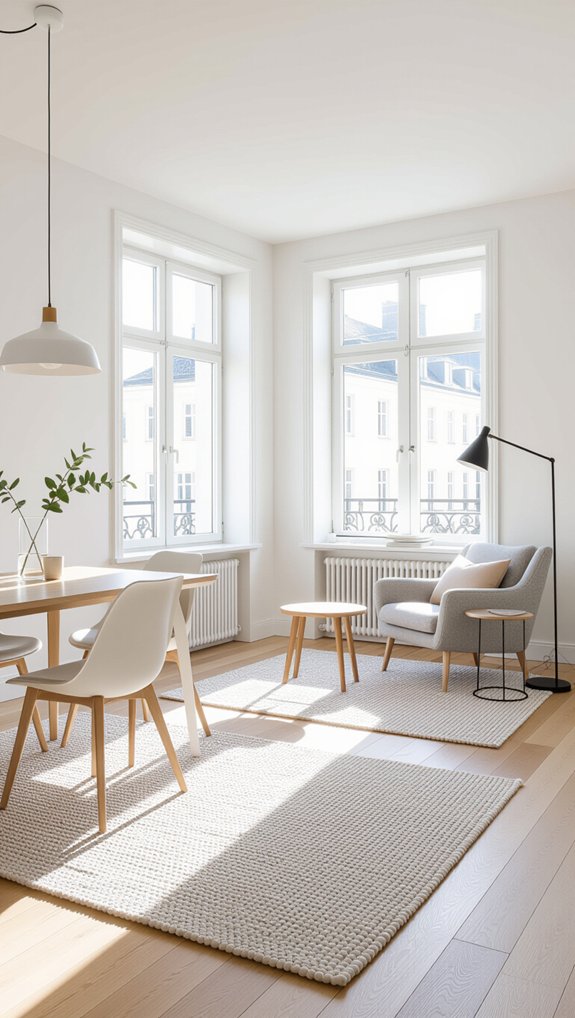 define spaces with rugs