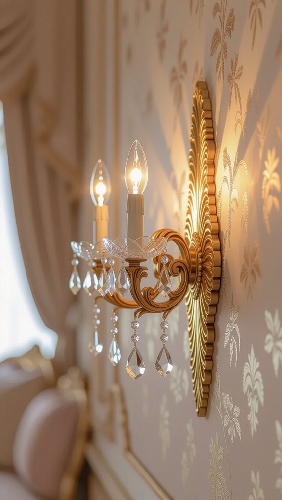 delicate floral inspired wall sconces